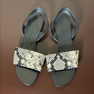 ZARA  Black and Snakeskin Sandals